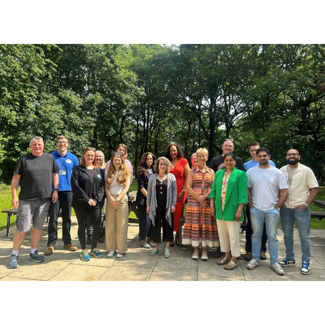 A group of people standing